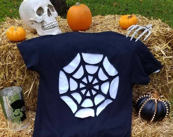 Spiderweb Cut Out T Shirt / Halloween Spider Web Cutout Tee / Spiderweb Shirt / Spider Shirt / Creepy Cute Tee / Gothic Clothing / Spiders