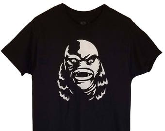 Creature From the Black Lagoon Hand-painted T Shirt / Halloween Monster Shirt