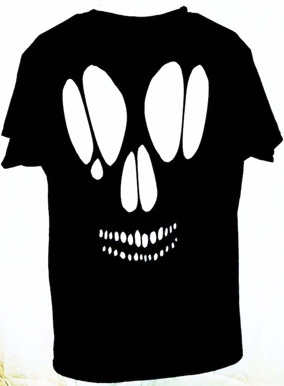 Black Chest Bone. T-shirt Print for Horror or Halloween. Hand