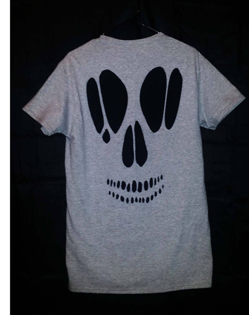 Skull Cut Out T Shirt / Halloween Ripped Skull Tee | Etsy