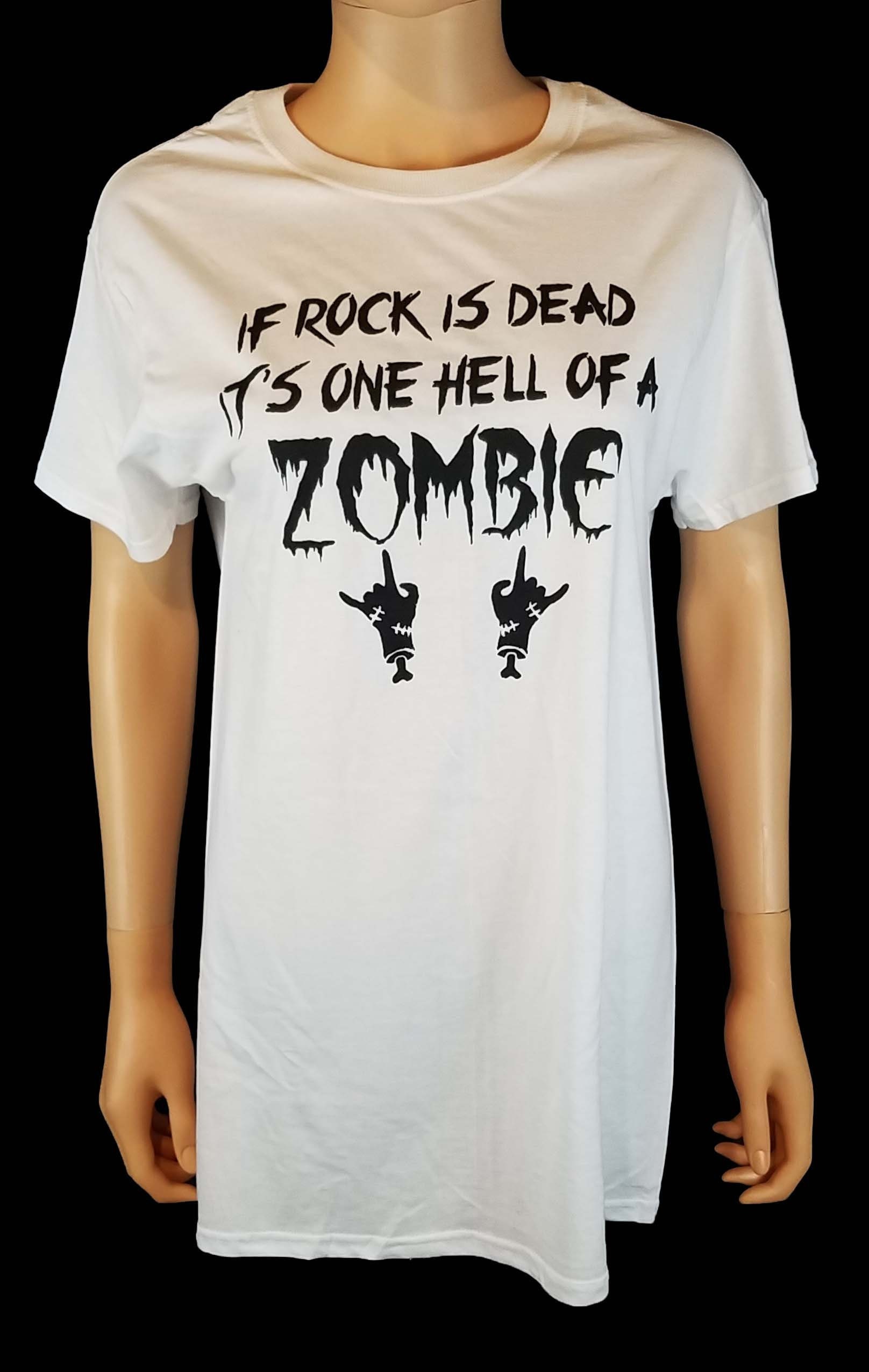 Rock and Roll Zombie, Women's T-Shirt Fitted