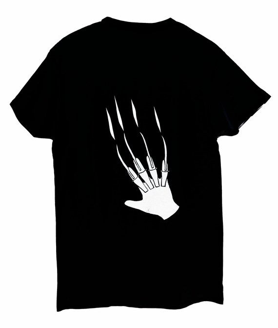 Halloween Freddy Krueger Slashed Painted T Shirt Classic Etsy