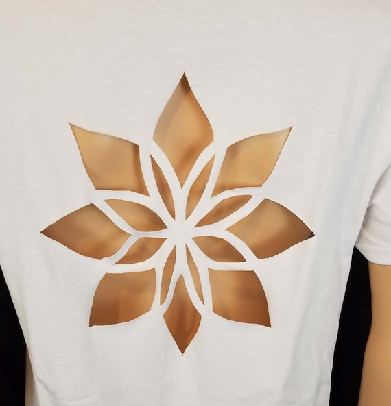 ★SHADOWS FLOWER Tee White XL ☆SHADOWS FLOWER Tee White XL Scattered Flower Wide Tee