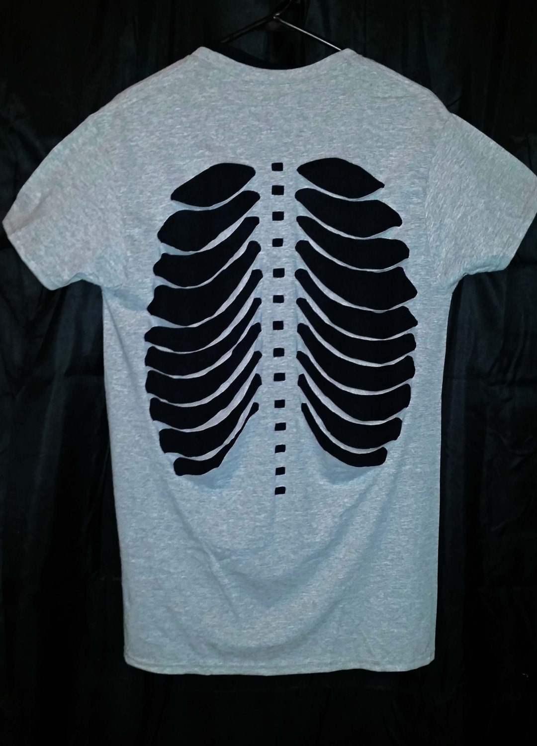 skeleton cut out shirt
