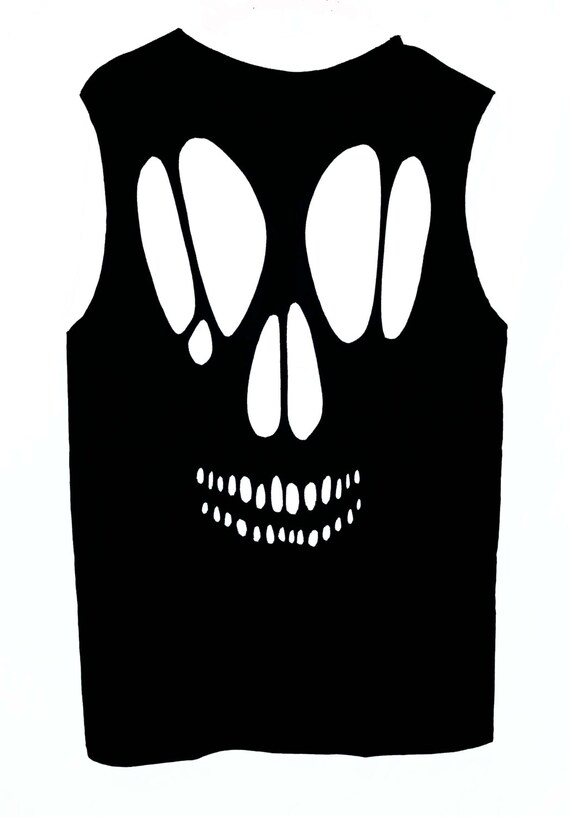 Skull Cutout Tank Top Pastel Goth 