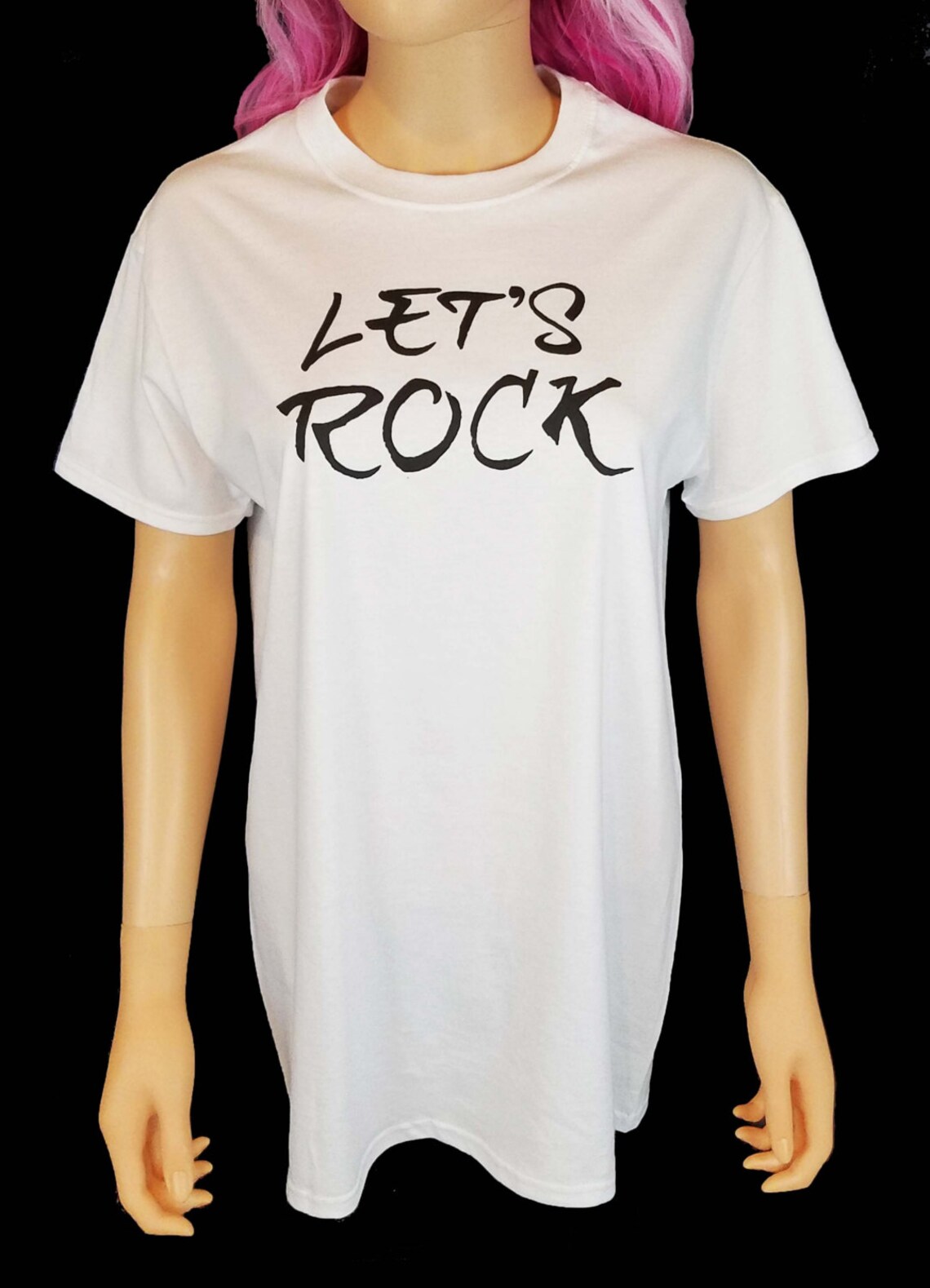 Painted Let's Rock T Shirt / Rock Band Tees Etsy