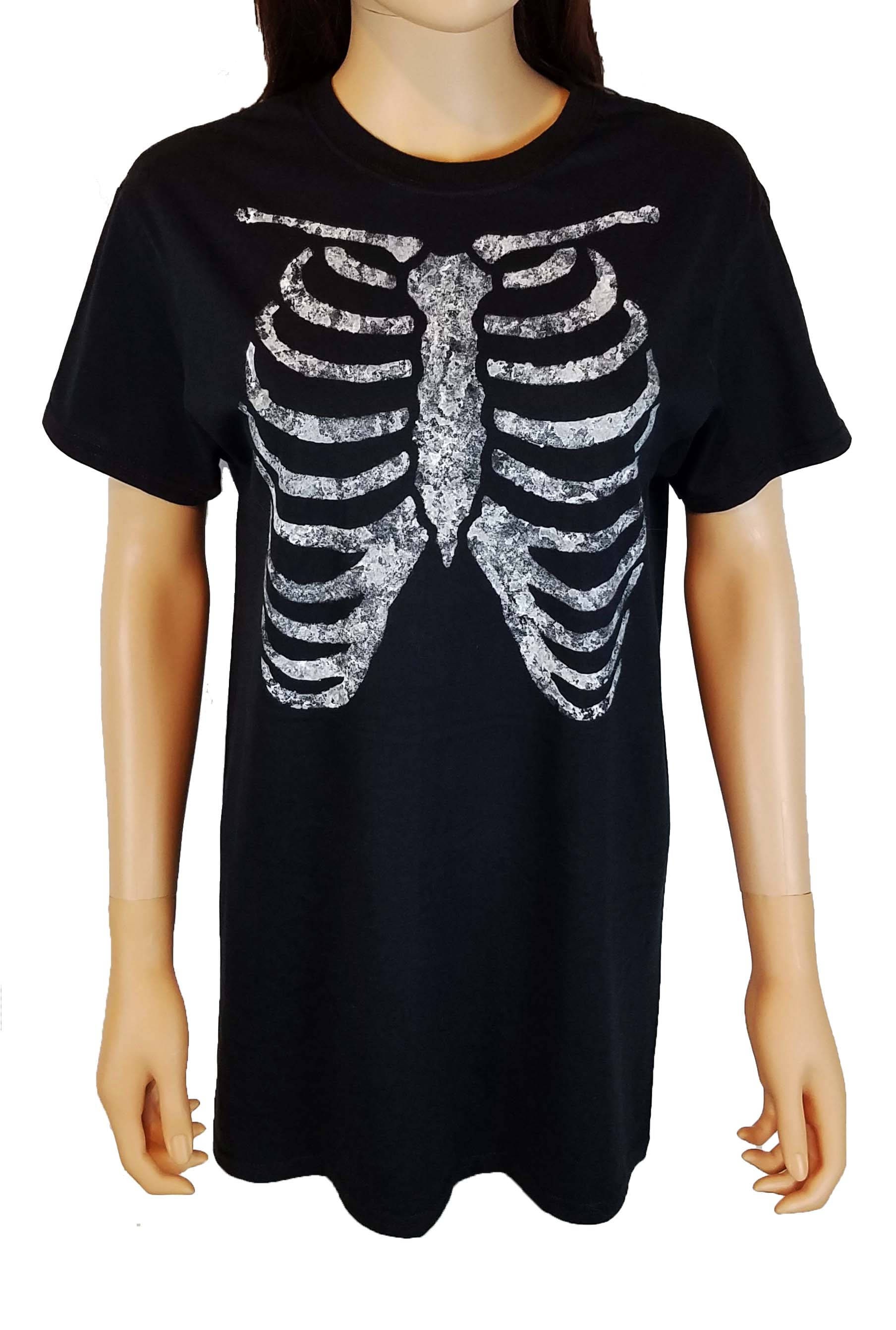 Distressed Rib Cage Hand-painted T 