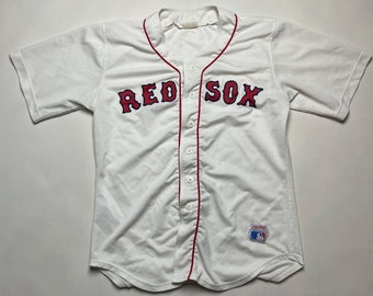 red sox button up jersey