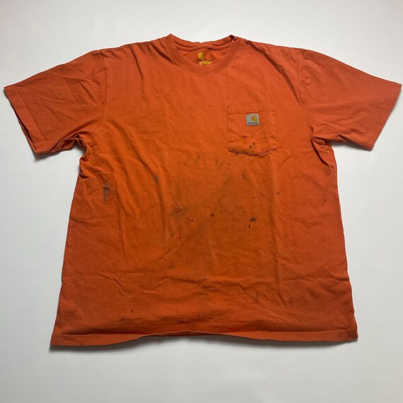 Carhartt Pocket T-shirt Orange Thrashed 