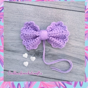 Crochet Pattern, Felicity Bow, PDF Pattern with instant download, Crochet Bow, Bow applique, Headband Bows, Baby Bows, Cute Bows, Bows image 1