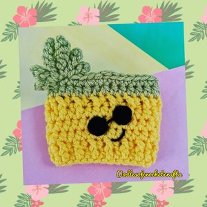 CROCHET PATTERN Pineapple Party Cup Cosy PDF Crochet Pattern with instant download image 2