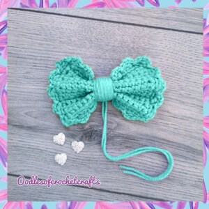 Crochet Pattern, Felicity Bow, PDF Pattern with instant download, Crochet Bow, Bow applique, Headband Bows, Baby Bows, Cute Bows, Bows image 2