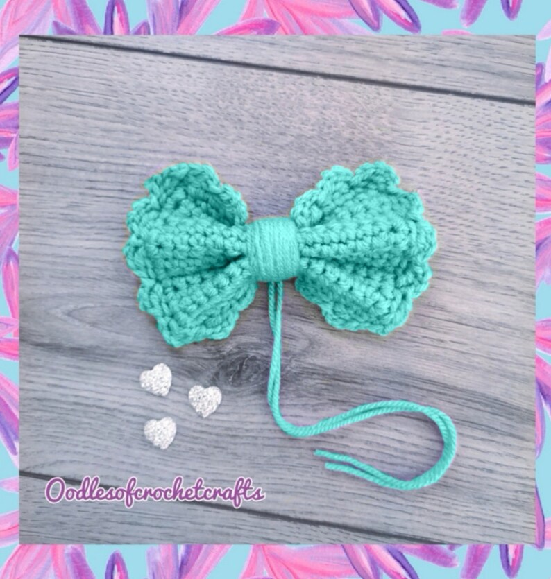 Crochet Pattern, Felicity Bow, PDF Pattern with instant download, Crochet Bow, Bow applique, Headband Bows, Baby Bows, Cute Bows, Bows image 2