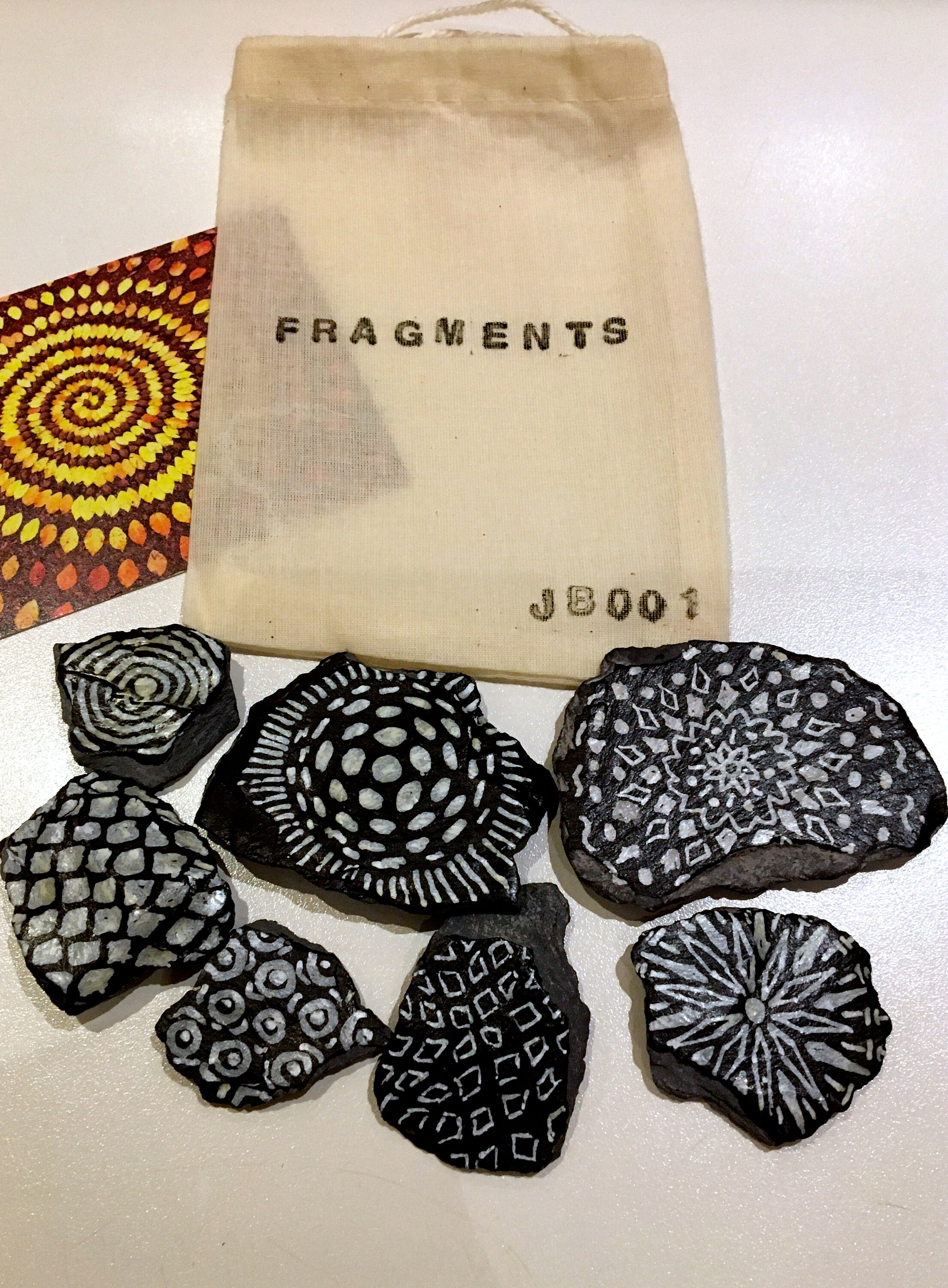 Fragments 7 individual hand painted slate pieces Limited Etsy