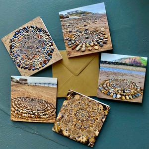 North Yorkshire Coast, Conjunto de 5 cartões de felicitações em branco, com envelopes - 15 cm quadrado
