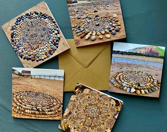 North Yorkshire Coast, Set of 5 blank greetings cards, with envelopes - 15cm square