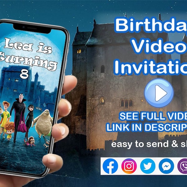 Hotel Transylvania Birthday video invitation