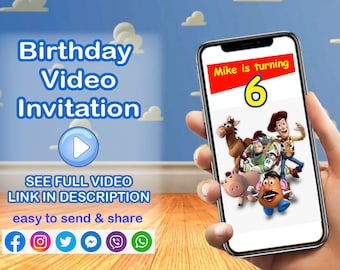 Toy Story Birthday video invitation, You got a friend in me, Toy Story Animated Invitation, party invite, birthday invitation, Toy story 4