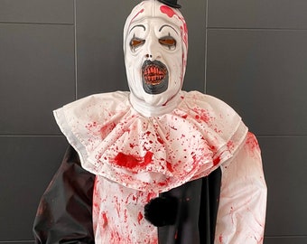 Terrifier, Art the Clown Costume Chucky Horror Zombie Joker bloody scary- crafted quality cotton fabric- child adult plus size men women