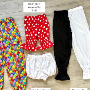Pantalones cortos o pantalones de payaso de circo: traje de bufón de carnaval, para adultos y niños