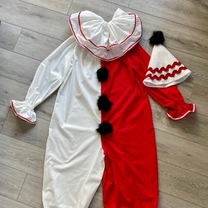 Clown professional costume handmade adult women men girl boy scary vintage red clown Halloween Circus theme birthday first birthday party