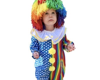 Clown handmade costume for adult women men girl boy baby family Halloween Circus theme birthday first birthday party