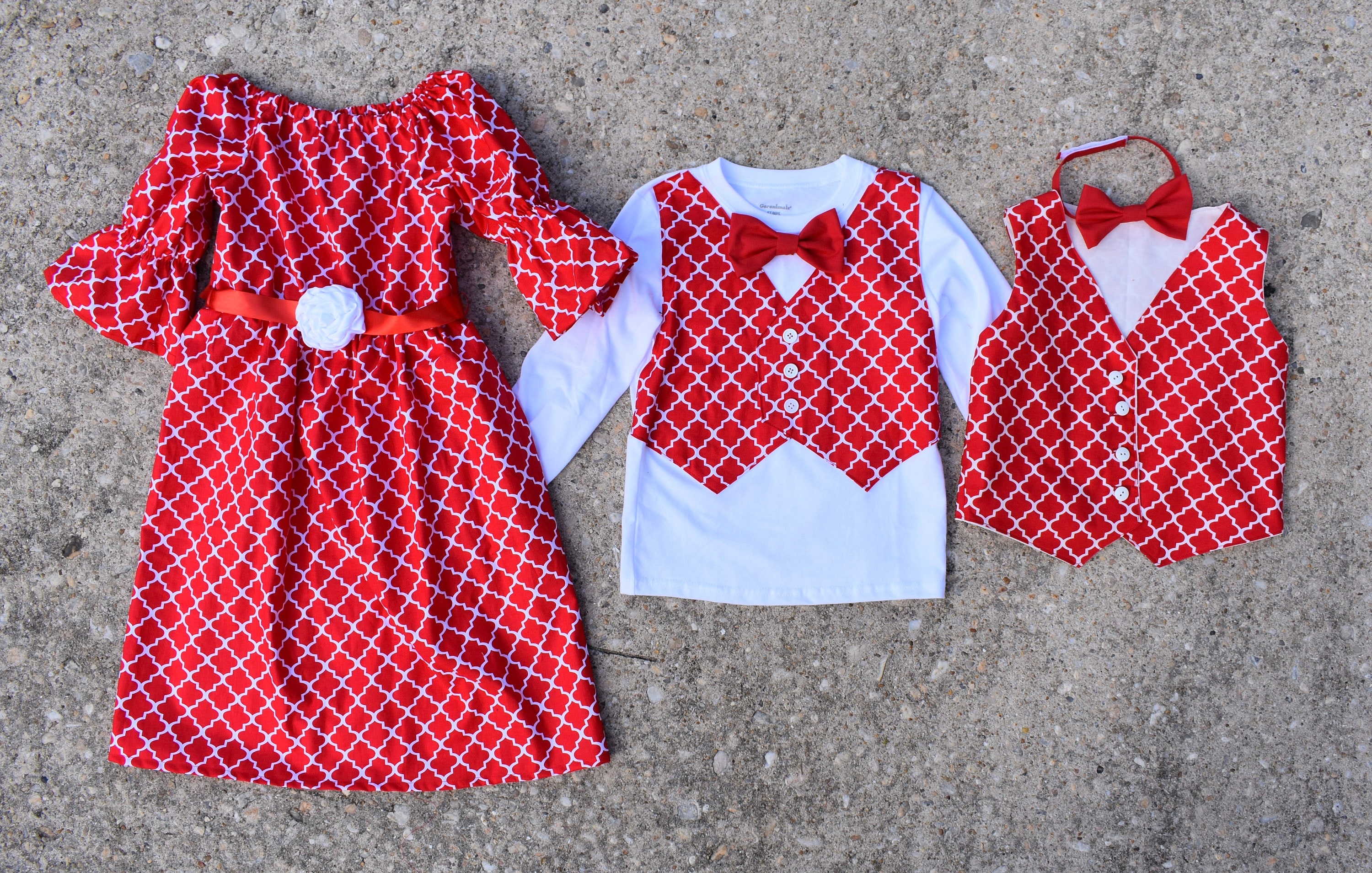 sister and brother matching christmas outfits