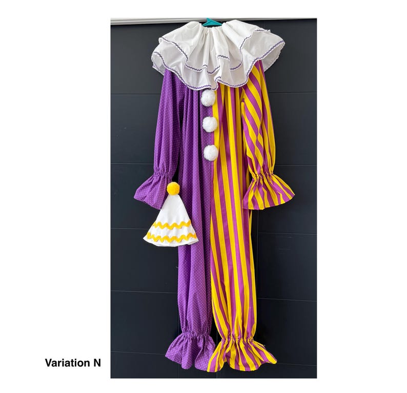 Handgefertigtes Baggy-Clown-Kostüm: Baby- bis Erwachsenengrößen, einschließlich der Übergrößen 3XL, 4XL, 5XL Bild 7