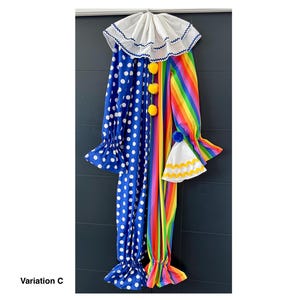 ピエロの手作りコスチューム、大人、女性、男性、女の子、男の子、赤ちゃん、家族向け、ハロウィン、サーカステーマ、誕生日、1歳の誕生日パーティー