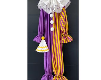Clown costume professional handmade adult women men girl baby boy family vintage Halloween Circus theme birthday first birthday party third