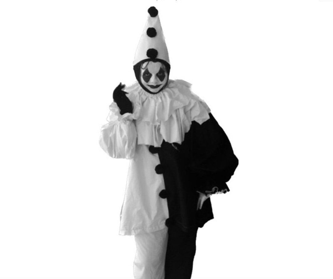 French Clown Costume Professionally Handmade Vintage Pierrot