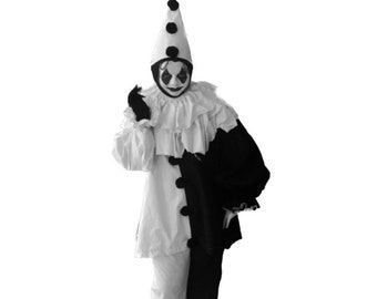 French Clown costume professionally handmade vintage Pierrot adult women men girl boy family Halloween Circus birthday first birthday party