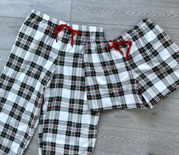 Red Tartan Plaid Pajama Pant Shorts W POCKETS Christmas Flannel Personalized Green Cream Pjs Match Family Group Set Big Tall Plus Size Etsy Canada