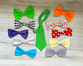 Costume Necktie, Bow Tie, Neck and Hand Ruffle for Clown, Easter Bunny, music festival, Carnival, Halloween, Easter- ALL SIZES available!