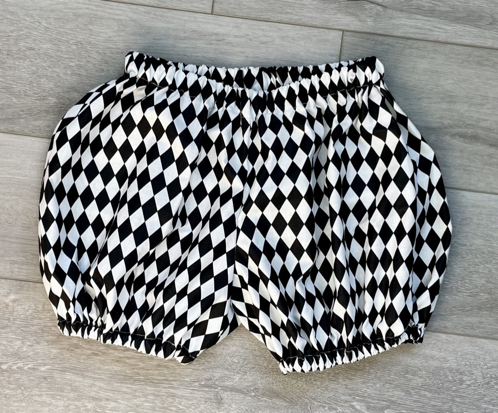 Bloomers, Pantaloons, Shorts - black, white harlequin cotton- adult children plus size men/ women costume cosplay dance knickers shorts pant