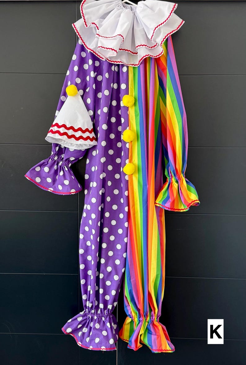 Handgefertigtes Baggy-Clown-Kostüm: Baby- bis Erwachsenengrößen, einschließlich der Übergrößen 3XL, 4XL, 5XL Bild 13