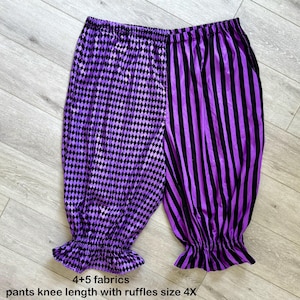 Plus maat 3xl 4xl 5x beschikbaar- mannen/vrouwen kostuum broek shorts bloeier volwassen/ kind- Royal King Jester Clown cosplay muziekfestival carnaval