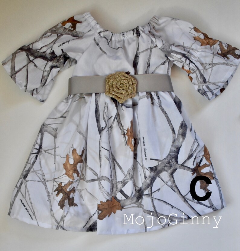 CAMO DRESS Baby Girl Women White pink camouflage daughter Etsy