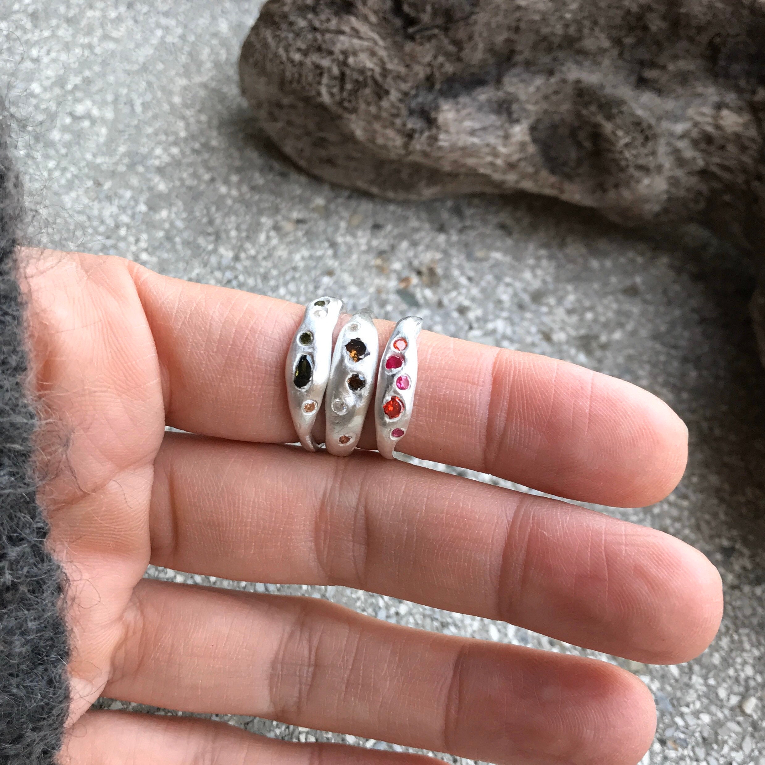 Custom Silver Ring/ Organic Shaped Silver Band/ Pure Silver Etsy