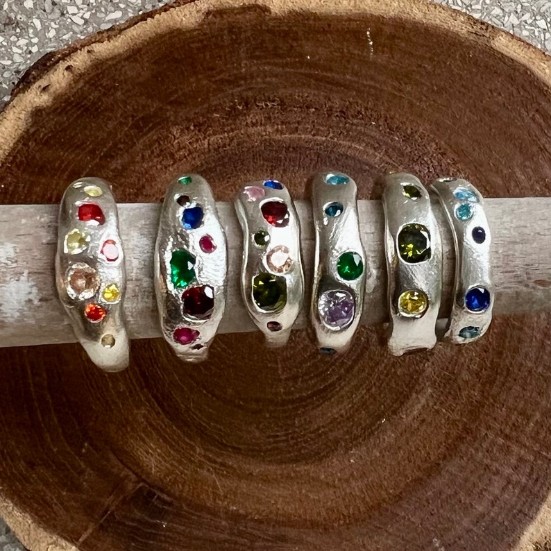 Custom Silver Ring/ Organic Shaped Silver Band/ Pure Silver Etsy