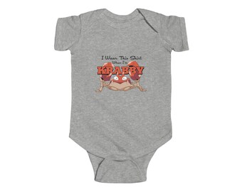 Llevo esta camisa cuando soy Krabby Body de punto fino para bebé