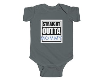 Body de punto fino para bebé Straight outta mommy