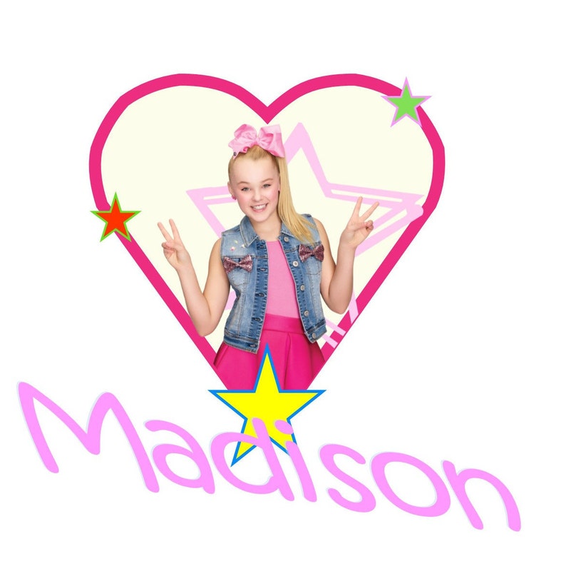 Personlized and Custom JoJo Siwa Heart IronOn Transfer Etsy