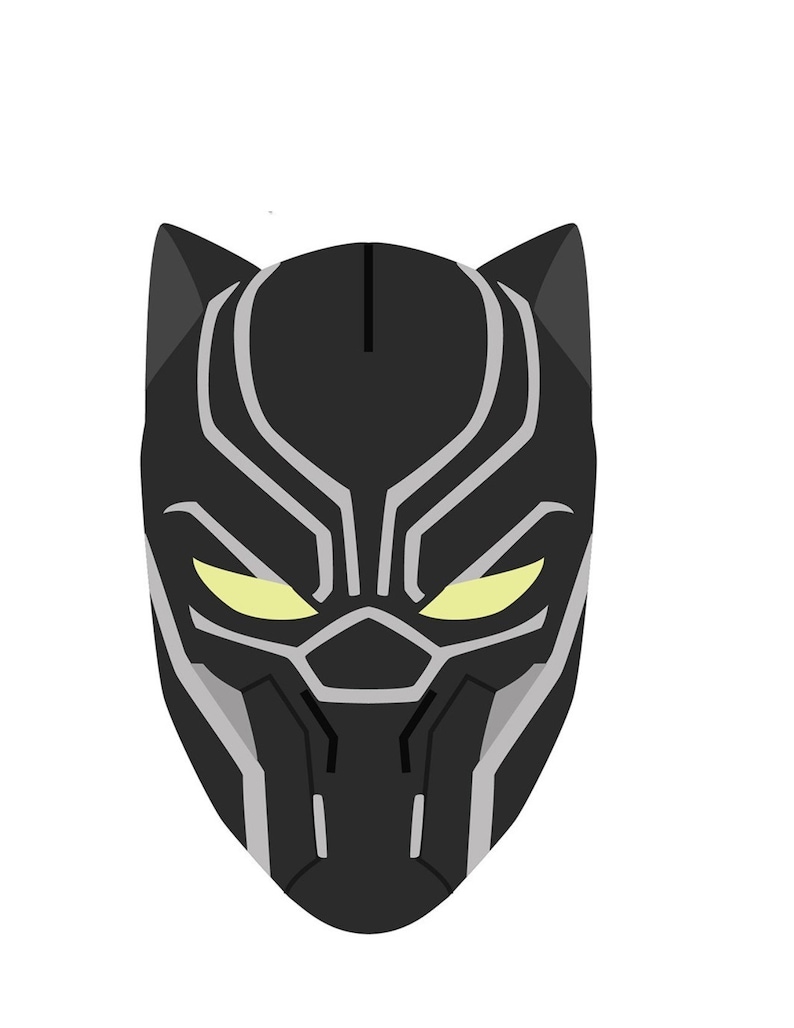 Black Panther Inspired Face Mask Iron On Transfer Costume Logo | Etsy