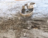 Silver Ring, 4mm sterling silver band ring925, Hammer finish made in the UK