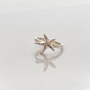 Handmade Sterling Silver Starfish Ring: Boho Beach Jewelry