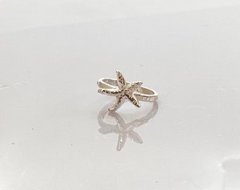 Starfish Silver Ring, Sterling Silver Starfish Ring
