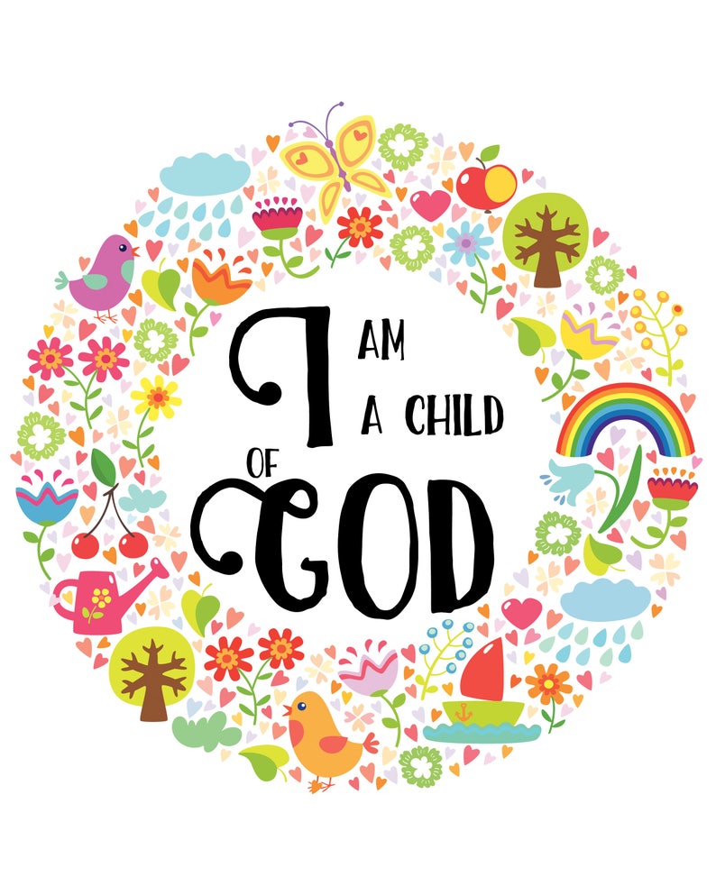 I Am A Child Of God Printable Sheet For Kids