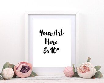 White Frame Mockup, Empty Frame, Mock Ups, Digital Frames, Styled Stock Photography, Styled Photos, Art Mockup, Stock Photos, 8x10 inches