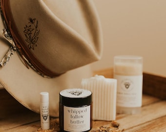 Gift Set for Mom, Birthday, Baby Shower. Grass Fed Tallow Skincare. Non-Toxic, Natural, For Sensitive Skin